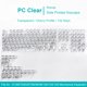 thumbnail image 1 of Teclas de PC totalmente transparentes, color blanco, 114 teclas, teclas de cristal de doble disparo, perfil de cereza para interruptores Cherry MX, Teclado mecánico, 1 of 5