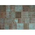 thumbnail image 1 of Ahgly Company Indoor Rectangle Patchwork Light Blue Transitional Area Rugs, 8' x 12', 1 of 4