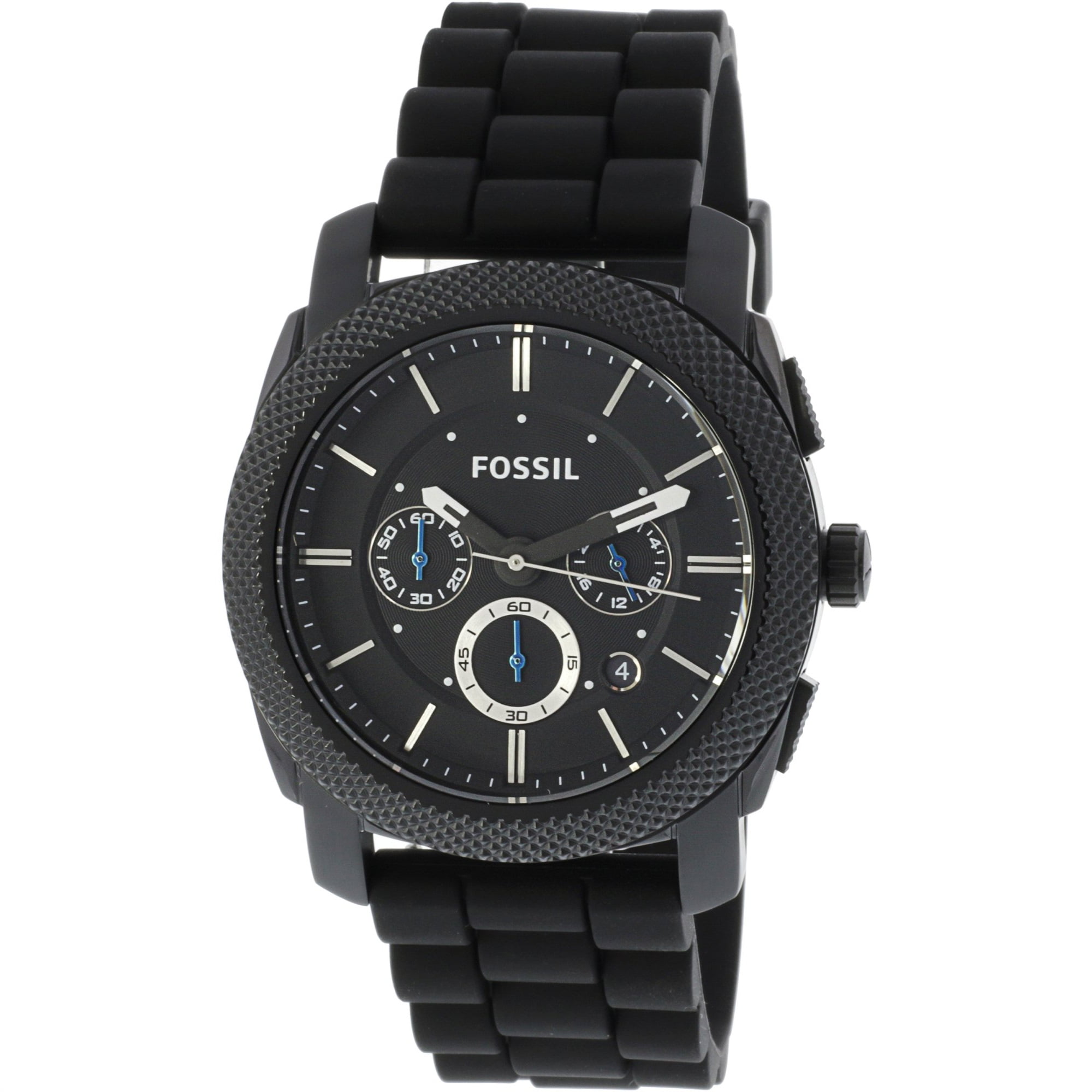 fossil black silicone strap