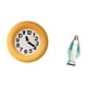 thumbnail image 5 of Reloj de pared redondo, silencioso y moderno. Estatua de resina de María, figura religiosa con estructura de madera. Ideal para dormitorio,, 5 of 8
