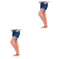 thumbnail image 1 of Medias Pantimedias Qarigey Calcetines Altos Divertidos Iris Pierna Muslo Accesorios De Juego De Rol, 1 of 6