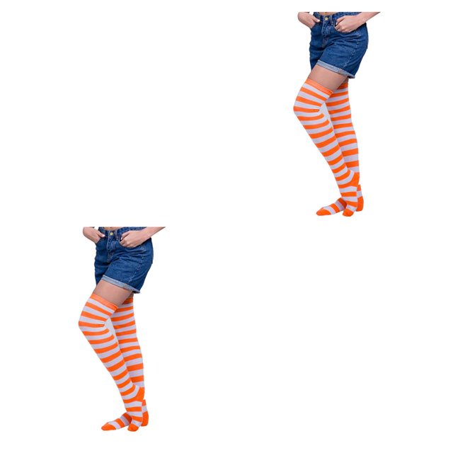 Medias Pantimedias Qarigey Calcetines Altos Divertidos Iris Pierna Muslo Accesorios De Juego De Rol