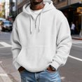 thumbnail image 2 of Mens Waffle Sweatshirts Quarter Zip Long Sleeve Hoodie Oversized Casual Loose Fit Hooded Sweatshirt Spring 2026 Outfit, 2 of 7