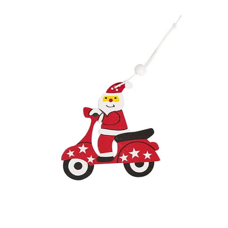 

Ounabing New Christmas Wooden Creative Trolley Elderly Elk Pendant Decoration