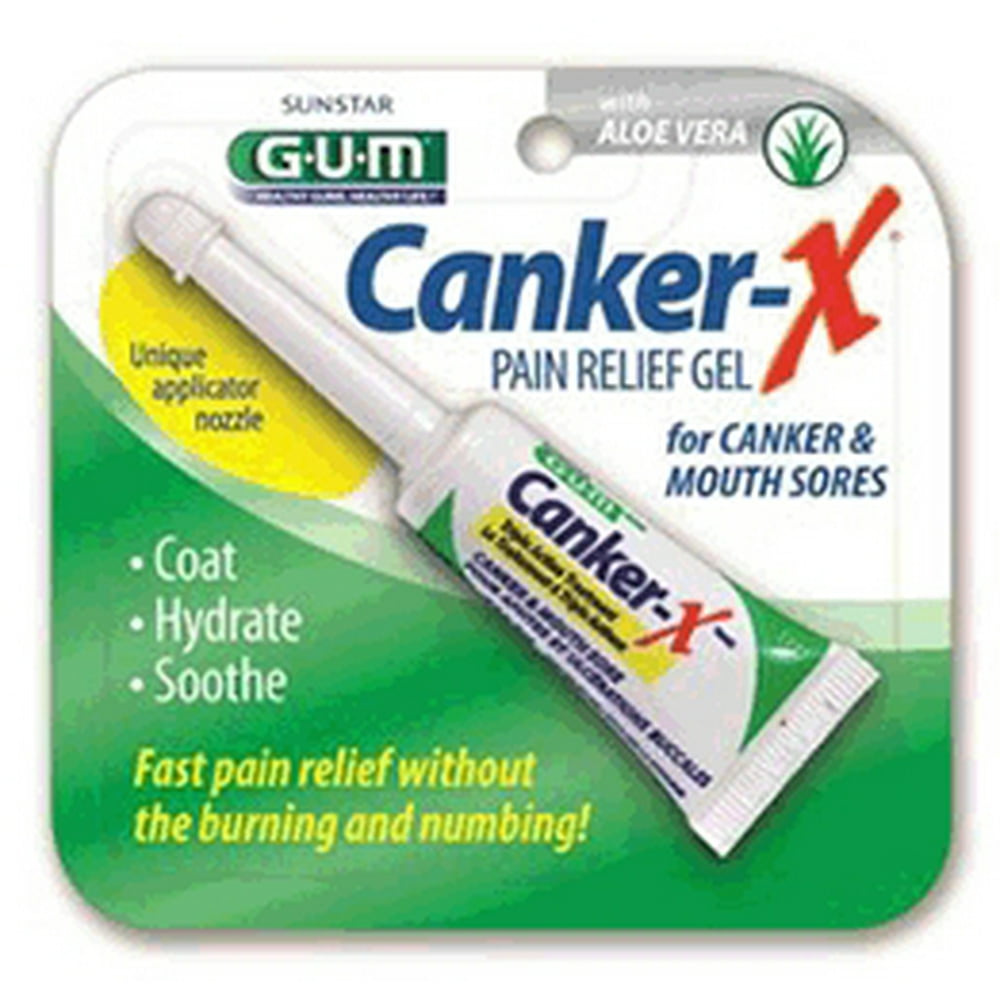 Gum CankerX Pain Relief Gel, Aloe Vera 8 Ml, 2 Pack