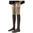 thumbnail image 1 of FhsagQ Chaussettes pour Femmes Chaussettes de Compression en Résille Chaussettes de Football Chaussettes Mi-Longues Chaussettes de Randonnée Chaussettes Confortables Chaussettes de Bottes Chaussettes Rembourrées Chaussettes pour Femmes Noir Café Taille Unique, 1 of 4