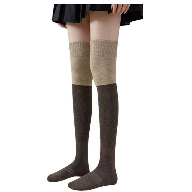FhsagQ Chaussettes pour Femmes Chaussettes de Compression en Résille Chaussettes de Football Chaussettes Mi-Longues Chaussettes de Randonnée Chaussettes Confortables Chaussettes de Bottes Chaussettes Rembourrées Chaussettes pour Femmes Noir Café Taille Unique