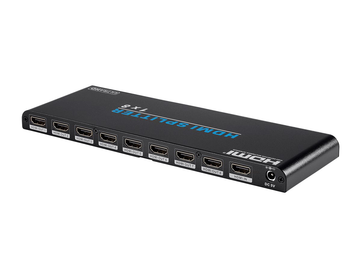 Blackbird 4K Pro 1x8 HDMI Splitter HDCP 2.2 and EDID Support | Delivers Up to Gbps Bandwidth - Walmart.com