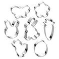 thumbnail image 2 of Easter Cookie Cutter Set, 3-Piece Set, Bunny, Egg, and Carrot Shapes, Metal Cookie Cutter, Stainless Steel Set, Christmas Themed Baking Kit, 2 of 8