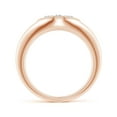 thumbnail image 2 of ANGARA Natural Triangle and Baguette Diamond Signet Ring in 14K Rose Gold for Women (Size-4mm| Color-H| Clarity-SI2) | April Birthstone, Anniversary, Jewelry Gift for Women | Natural Diamond Ring, 2 of 8