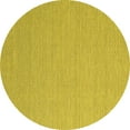 thumbnail image 1 of Ahgly Company Indoor Round Abstract Yellow Contemporary Area Rugs, 7' Round, 1 of 4