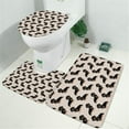 thumbnail image 2 of Cute Dachshund Bathroom Rugs Sets 3 Piece,Toilet Cover Set,Absorbent Non Slip Bathroom Mats Sets with U-Shaped Contour Rug Toilet Rug Set, 2 of 5