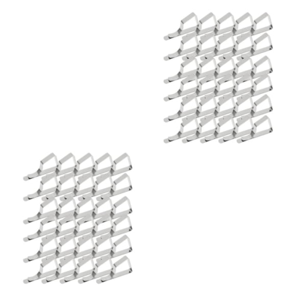 Toystoory Clips de mantel de acero inoxidable plateado para una fijación conveniente y fácil Abrazadera de de buena resistencia Type1 NO1