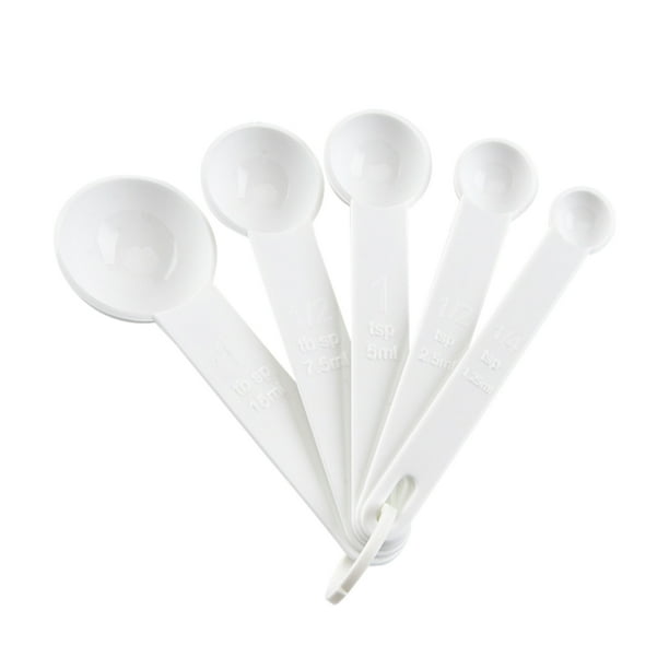 Redempat Pack of 5 Measuring Spoons Plastic Stackable Tablespoon Home