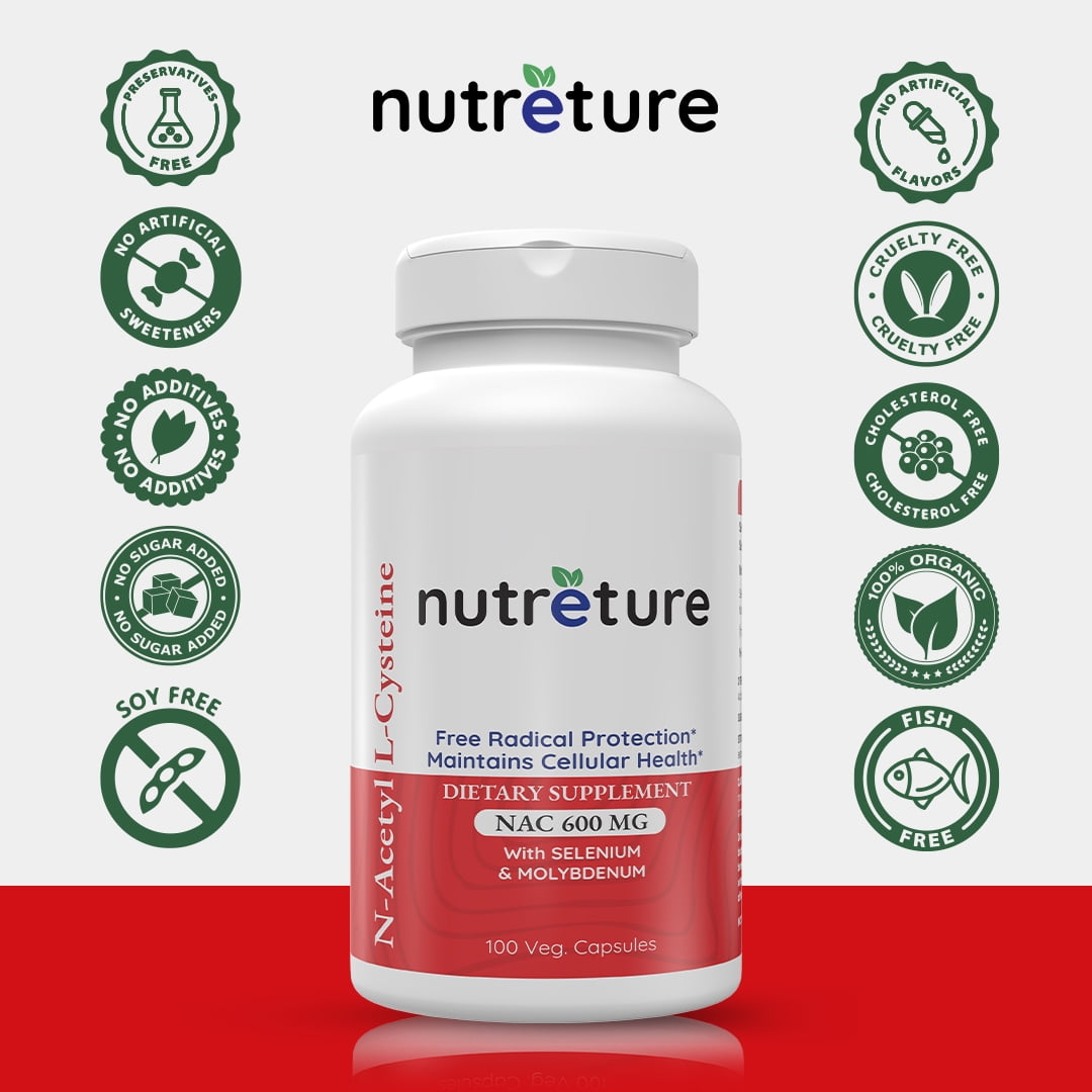 Buy NUTRETURE NAC Supplement NAcetyl Cysteine 600mg with Selenium