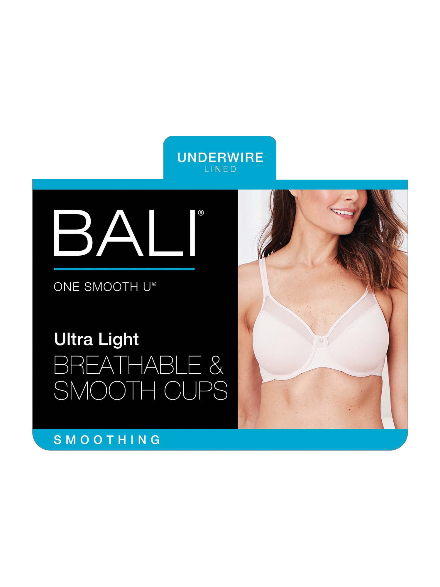 Bali Underwire Bra One Smooth U Ultra Light Convertible Straps