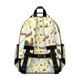 thumbnail image 3 of Rooster and Nest Yellow Pattern Cute School Backpack Bag for School with Padded Back and Adjustable Shoulder Straps 15.25"x11.5"x5.25", 3 of 5