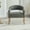 Gray, variant on Upholstered PU Open Back Accent Armchair In With Weathered Rubberwood Legs For Living Room And Dining Room