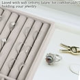 thumbnail image 4 of PULLIMORE Set of 4 Stackable Jewelry Organizer Trays, Jewelry Drawer Inserts Container Display Case Storage for Earring Necklace Rings Bracelet, 4 of 10