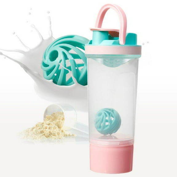 LACKUST 700ml Protein Shaker Bottle, Leakproof BPA-Free Mixing Cup with Storage Compartment for Gym and Travel