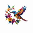 thumbnail image 2 of Aufmer Iron Art Bird Flower Wall Hanging Ornament Elegant Concise Pattern Design Smooth Process Finishing For Household Background Wall Creative Embellishment, 2 of 8