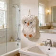thumbnail image 3 of Owl Chenille Hand Towel White, Cute Animal Fast Drying Absorbent Soft Hanging Cloth for Bathroom Kitchen Decor, 3 of 6