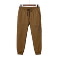 thumbnail image 6 of LIIPEE Boys Pants Casual Solid Color Durable Joggers With Zipper Ankle Length Loose Fit Sports Trousers Soft For Comfortable Play Wear Pants,Brown,15-16 Years, 6 of 6