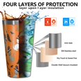 thumbnail image 3 of 16oz Tumblers Halloween Cats and Brooms Pattern Stainless Steel Vacuum Insulated Double Wall Travel Tumbler Cups Mug with Lid and Straw,Cleaning Brush for Coffee,Tea, 3 of 4