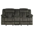 thumbnail image 3 of Pemberly Row Microfiber Double Glider Reclining Love Seat in Chocolate, 3 of 11