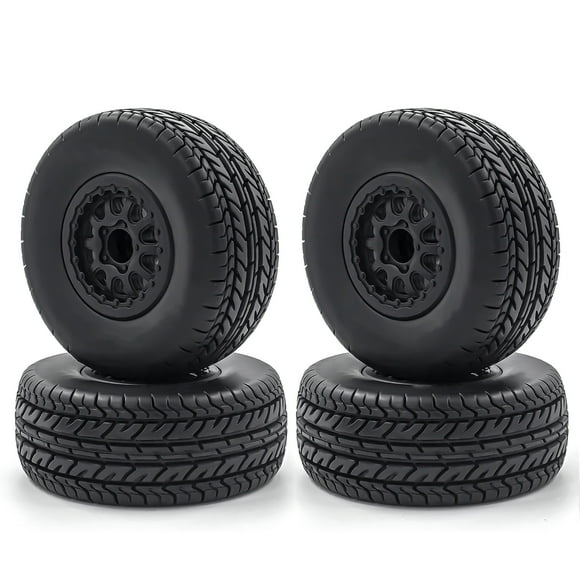 RC Crawler Rubber Tires RC Car Tires 4pcs 12mm Hex Replacement for 1/10 Traxxas Slash