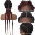 thumbnail image 2 of Benehair 35" Super Long Ducth Braided Wig 4X Twist Braids 100% Made Hand Braided Wig with Baby Hairs Brown Afro Braids Wig For Women, 2 of 8