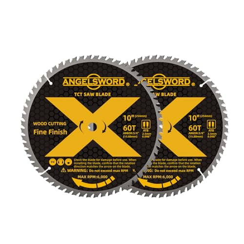 10 Inch Table Saw Blade/Miter Saw Blade for Fine Finish Wood Cutting, 60T, 2 Pack$$Tools & Hardware Other
