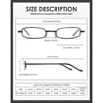 thumbnail image 3 of 3 Pack Slim Pocket Reading Glasses For Men Women Blue Light Blocking Compact Readers Spring Hinge Metal Frame Eyeglasses With Portable Pen Clip Tube C, 3 of 5
