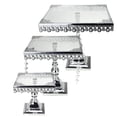 thumbnail image 1 of Metal Cake Stand with Glass Top, Silver, 10-3/4-Inch, 3 Piece, 1 of 1