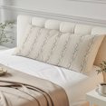 thumbnail image 4 of Beige Flower Branch Body Pillow Cover 20 x 54 Inch Decorative Pillow Cover Spring Summer Farmhouse Botanical Lumbar Pillowcase Seasonal Rectangle Cushion Case for Couch Sofa Bed Living Room, 4 of 9