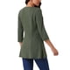 thumbnail image 3 of INSPIRAR CHIC Blusas Básicas de Mujer con Cuello en V y Manga 3/4 con Bolsillos, Corte Suelto, Talla XL, Verde, 3 of 5