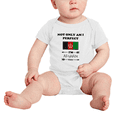 thumbnail image 2 of Not Only Am I Perfect, I'm Afghan Too! Baby Romper Bodysuit (White, 18-24 Months), 2 of 5