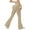 Beige, variant on Women's 2025 New Style High Waist Ribbed Flare Yoga Pants, Peach Hip Lifting Fitness Pants, Wide Leg Bootcut Exercise Pants, Stretchy Athletic Pants for Women, Trendy Flared Leggings for Workouts