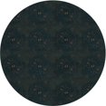 thumbnail image 1 of Ahgly Company Machine Washable Indoor Round Transitional Night Black Area Rugs, 5' Round, 1 of 7