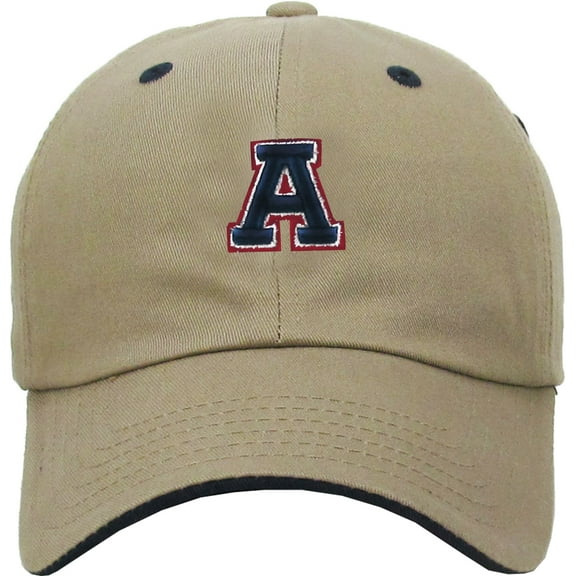 ABC Letter Initial Embroidery Adjustable Dad Hat Cotton Baseball Cap