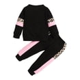 thumbnail image 3 of URMAGIC Baby Girl Outfits Leopard Cotton Pullover Sweatshirt Hoodies Tops Pants 2 Pcs 9M-6T, 3 of 9
