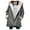 Gray winter coat, variant on Pea Coat for Women Winter Usmixi Padded Fleece Overcoat for Women Warm Thickened Soft Plush Lined Hooded Coat Casual Solid Horn Button Outwear Jacket with Pocket Jacket Holiday