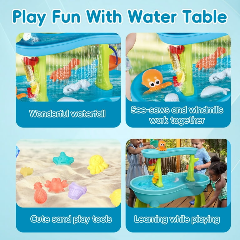 KOPPOP Water Table for Kids, Outdoor Water and Sand Sensory Play