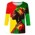 thumbnail image 3 of Women's Fashion Tees Casual Crewneck 3/4 Sleeve Loose T Shirt Ladies Blouses Shirts, 3 of 4