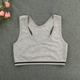 thumbnail image 2 of Durtebeua Girls' Kids Seamless Sports Bra Grey,A, 2 of 5