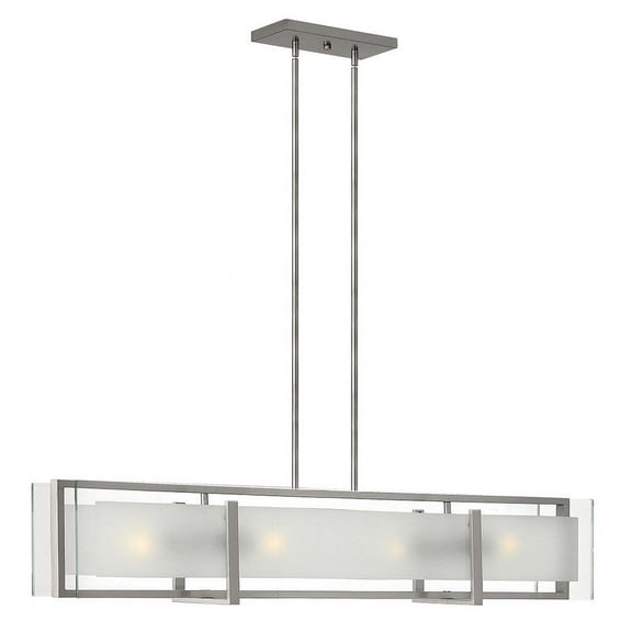 Hinkley Lighting - Latitude - 4 Light Linear Chandelier in Transitional-Modern