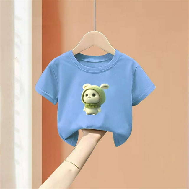 Cowsor Children's Printed Short Sleeve T-Shirt – Perfect for Summer (Sizes 90-150)
