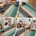 thumbnail image 6 of Farmhouse Washable Area Rugs 2.7'x5', Cute Animal Claws Vintage Green Brown Wood Grain Low Pile Throw Living Room Rug Non-Slip Sturdy Edge Binding Carpet for Indoor Entryway Bedside Kitchen, 6 of 9