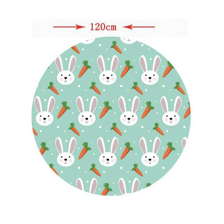 Waterproof Non-slip Round Elastic Table Cover Classic Pattern Table Cloth -  I - 120cm (48 Inch), 60 inch 