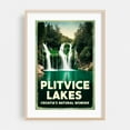 thumbnail image 2 of Plitvice Lakes Vintage Travel Poster – Croatia’s Natural Wonder - Croatia Illustration Waterfall Nature Travel Poster Landscape Scenic Vintage Poster Forest Unframed Wall Art Print 16 x 24 inches, 2 of 60